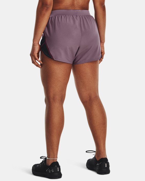 Women's UA Fly-By 2.0 Shorts, Purple, pdpMainDesktop image number 1